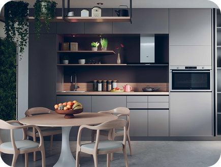Cucina con elettrodomestici Hoover