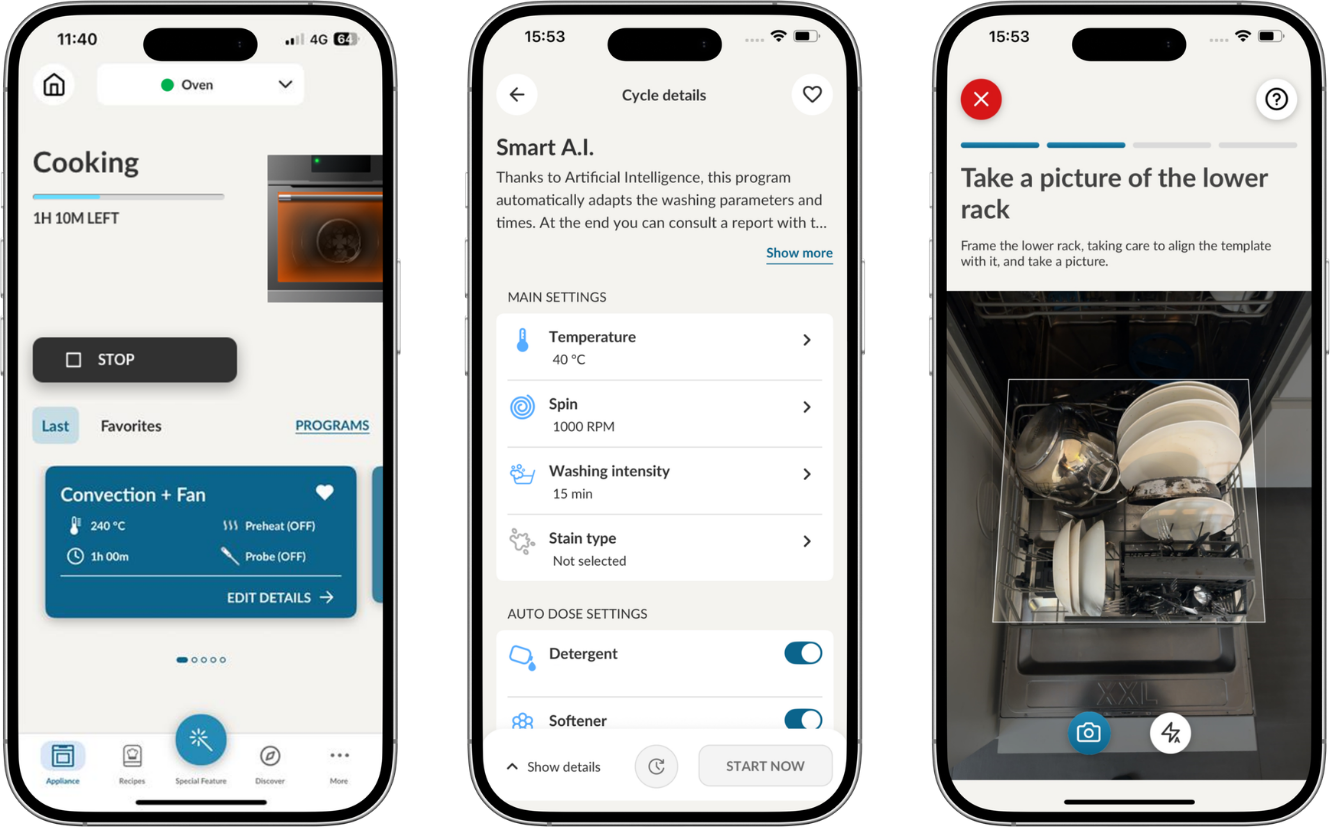 hOn app features for Haier appliances